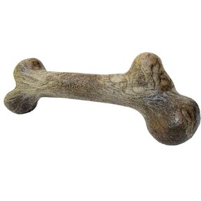 Pet Qwerks Dinosaur BarkBone - Nylon Dog Bone for Aggressive Chewers - Bacon Flavor - 8.5"