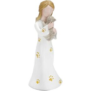 INLOMEM Cat Memorial Gifts, Loss of Cat Sympathy Gifts for Cat Mom, Passed Away Cat Gifts, Collectible Hand-Painted Cat Angel Figurine Statue for Cat Lovers, Passed Away Cat Gifts in Kuwait