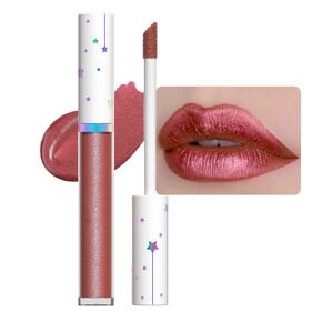 evpct 1Pcs Floral White Metallic Shimmer Glitter Lip Gloss Liquid Lipstick Long Lasting Waterproof 24, Glitter Pearlescent Metallic Sparkly Liquid Lipsticks Lip Stains Makeup Set for Women 11