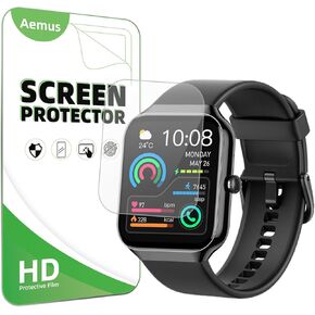 Screen Protector Compatible for Jugeman P99 Smart Watch 1.96" (6 Pack) Clear TPU Soft Film Compatible for QVOQ, CASCHO P98 Sports Fitness Tracker Watch
