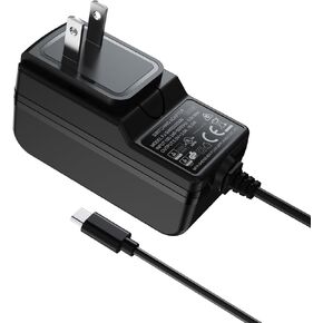 MeLE Power Supply 5V/3A DC to AC Adapter with USB-C Port and UL UK GS SAA Standard Plugs Mini Desktop Computer Charger for MeLE PC Stick PCG02 (Not for PCG02 Pro)