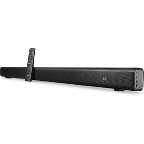 Pyle 32" 2.0 Channel Soundbar Speaker - Convertible Wireless Bluetooth Audio Speaker for TV, Optical & AUX Input, LED Lights, Coaxial & RCA Cables, Built-in Class D Stereo Power Amplifier