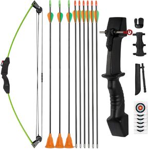 Bow and Arrow Set for Youth 18 Pounds Archery Set,Equipped with 6 Blunt Arrows and 2 Suction Arrows Suitable for Beginner Archery Practice