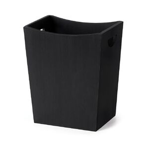 MOOACE Bamboo Trash Can Wastebasket, Small Waste Basket with Handles, Rectangular Bamboo Garbage Can Recycling Bin for Bedroom, Bathroom, Kitchen, Office