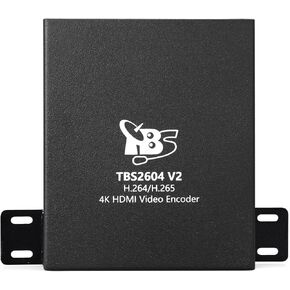 HD 4K HDMI Encoder, TBS2604v2 UHD H.264/H.265 Video Encoder Support HTTP HLS(m3u8) RTSP UDP RTMP RTMPS SRT Protocol for IPTV with Web UI Control
