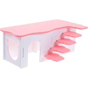 Beaupretty Hamster House Hamster Ladder Platform Hamster Toy Cage Decor Guinea Pig Hide House Plastic Reusable Hamster Hideout Mouse Hide House Hamster Hide Toy Guinea Pig Hideout Pet Supply