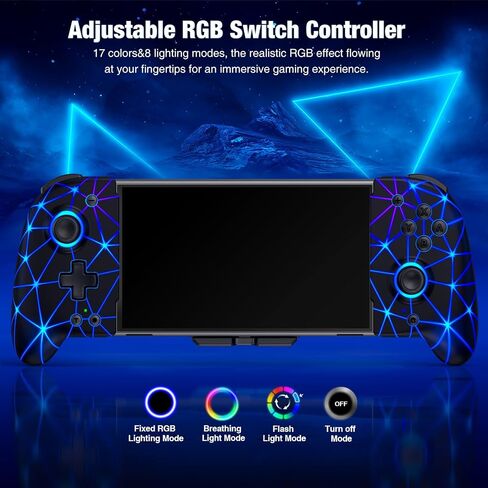 وحدات تحكم التبديل لنينتندو سويتش/OLED، عصا التحكم ذات تأثير هول بالحجم الكامل، وحدة تحكم مريحة في الوضع المحمول، وحدة تحكم عن بعد لاسلكية من قطعة واحدة مع بطارية/RGB/Turbo/برمجة in Kuwait