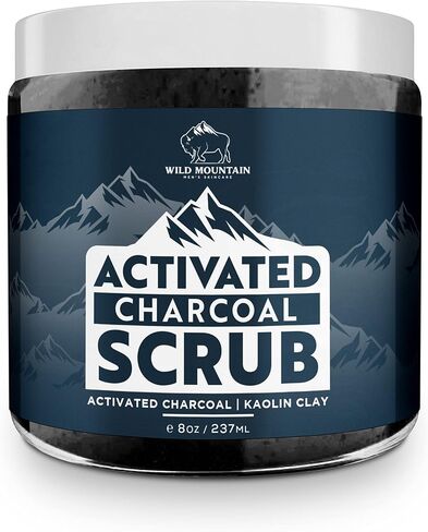Wild Mountain Rough & Rugged Face Scrub - Micodermabrasion Mens Facial Scrub, Face Scrub Exfoliating Face Wash, Face Exfoliator, Face Scrubber Exfoliator, Exfoliating Scrub, Exfoliate For Face (4oz) in Saudi Arabia