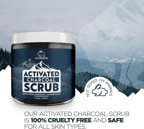 Wild Mountain Rough & Rugged Face Scrub - Micodermabrasion Mens Facial Scrub, Face Scrub Exfoliating Face Wash, Face Exfoliator, Face Scrubber Exfoliator, Exfoliating Scrub, Exfoliate For Face (4oz) in Saudi Arabia