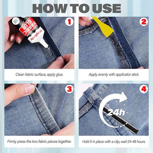 Fabric Glue Permanent, Fabric Adhesive Clear Washable Strong Waterproof Fabric Glue for All Fabrics, Clothes, Leather, Cotton, Flannel, Denim, Polyester, Doll Repair 1pcs in Saudi Arabia