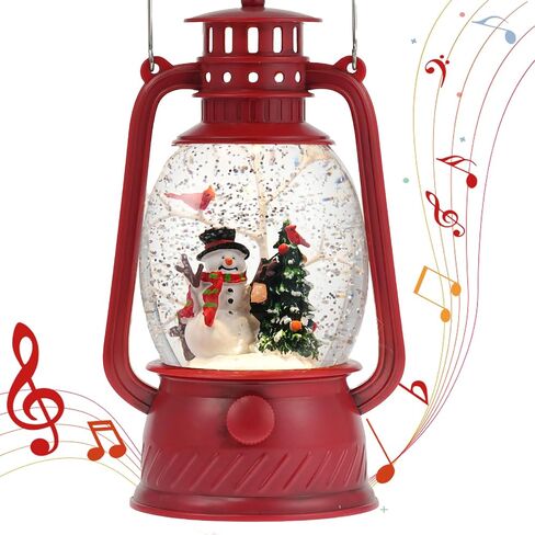 Harvest Scarecrow Fall Snow Globe, Lighted Snow Globe Lantern with Swirling Glitter, Battery Powered Autumn Fall Harvest Thanksgiving Home Decoration in Kuwait