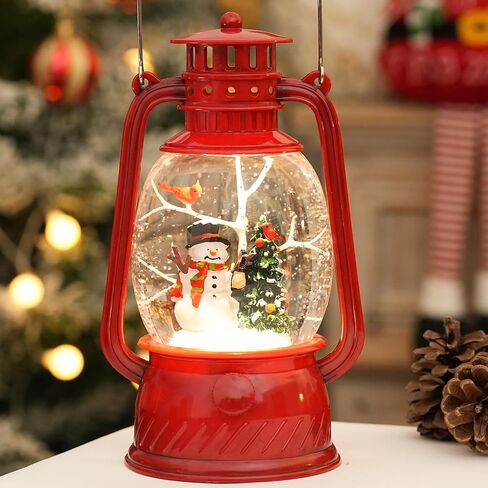 Harvest Scarecrow Fall Snow Globe, Lighted Snow Globe Lantern with Swirling Glitter, Battery Powered Autumn Fall Harvest Thanksgiving Home Decoration in Kuwait