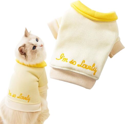 Dog Sweaters Embroidery Lovely Puppy Shirt Dogs Sweatshirt Warm Cats Patchwork Winter Clothes for Small Dogs Soft Thickening Cat Coat (XX-Large size for 16.5-22lb pets, Grey) in Saudi Arabia
