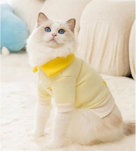 Dog Sweaters Embroidery Lovely Puppy Shirt Dogs Sweatshirt Warm Cats Patchwork Winter Clothes for Small Dogs Soft Thickening Cat Coat (XX-Large size for 16.5-22lb pets, Grey) in Saudi Arabia
