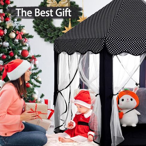 Monobeach Princess Tent Girls Large Playhouse Kids Castle Play Tent with Star Lights Toy for Children Indoor and Outdoor Games, 55'' x 53'' (DxH) in Saudi Arabia