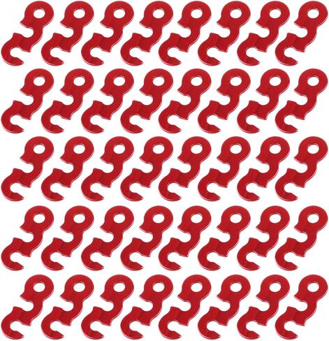 Guyline Tensioner Aluminum Alloy Guyline Cord Adjuster Tent Rope Tensioners Rope Adjuster Tent Wind Rope Buckles for Outdoor Tent Hiking Camping Accessories (40pcs Red) in Kuwait