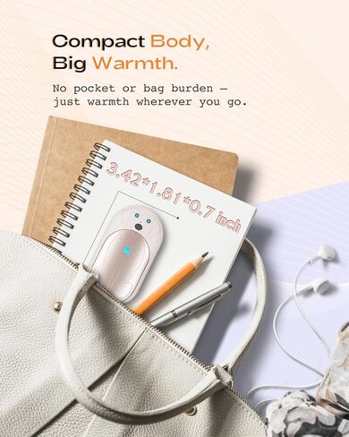 Rechargeable Hand Warmers 2 Pack, 6000mAh, 20Hrs Long Lasting, 3 Heat Levels, Portable Electric Hand Warmers for Men Women, Ideal for Outdoor Activities, Hunting, Golf, Camping, Winter Gift in Saudi Arabia