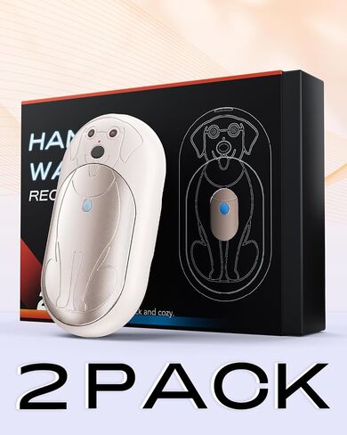 Rechargeable Hand Warmers 2 Pack, 6000mAh, 20Hrs Long Lasting, 3 Heat Levels, Portable Electric Hand Warmers for Men Women, Ideal for Outdoor Activities, Hunting, Golf, Camping, Winter Gift in Saudi Arabia
