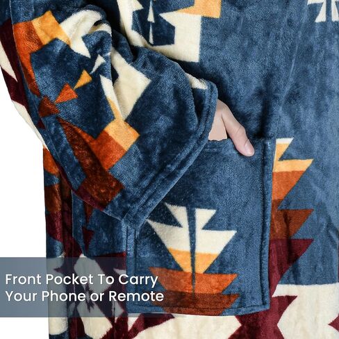 Catalonia Wearable Fleece Blanket with Sleeves and Foot Pockets for Adult Women Men, Micro Plush Comfy Wrap Sleeved Throw Blanket Robe Large, Gift for Her in Kuwait