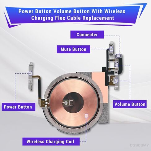 آيفون 12 شاحن لاسلكي لوحة لفائف ملصق استبدال NFC رقاقة آيفون 12 برو الطاقة OEM زر حجم الطاقة كتم التبديل الصامت إصلاح أدوات إصلاح عدة A2172 A2402 A2403 A2404 in Kuwait