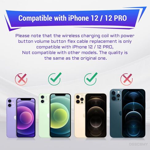 آيفون 12 شاحن لاسلكي لوحة لفائف ملصق استبدال NFC رقاقة آيفون 12 برو الطاقة OEM زر حجم الطاقة كتم التبديل الصامت إصلاح أدوات إصلاح عدة A2172 A2402 A2403 A2404 in Kuwait