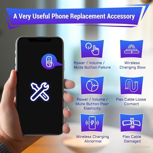 آيفون 12 شاحن لاسلكي لوحة لفائف ملصق استبدال NFC رقاقة آيفون 12 برو الطاقة OEM زر حجم الطاقة كتم التبديل الصامت إصلاح أدوات إصلاح عدة A2172 A2402 A2403 A2404 in Kuwait