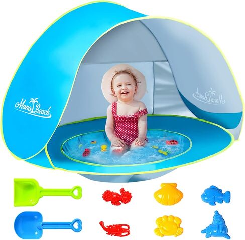 Monobeach Baby Beach Tent Pop Up Portable Shade Pool UV Protection Sun Shelter for Infant in Saudi Arabia