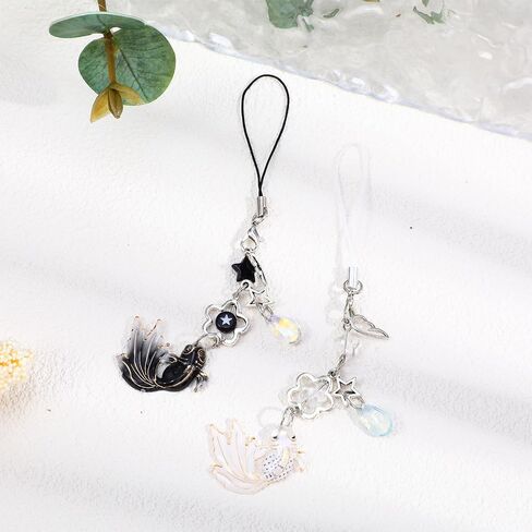 Mabor 2Pcs Phone Charm Koi Aesthetic Y2K Cell Phone Strap Phone Chain Charms for Phone Case, Beaded Fish Charm Starfish Lanyard for Phone Bag Keychain Pendants Decor in Saudi Arabia