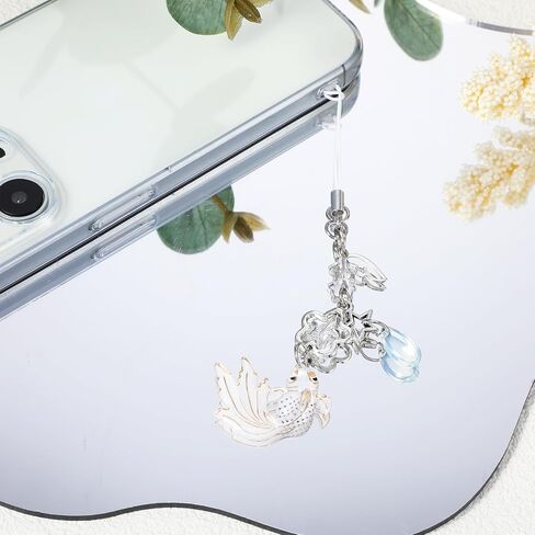 Mabor 2Pcs Phone Charm Koi Aesthetic Y2K Cell Phone Strap Phone Chain Charms for Phone Case, Beaded Fish Charm Starfish Lanyard for Phone Bag Keychain Pendants Decor in Saudi Arabia