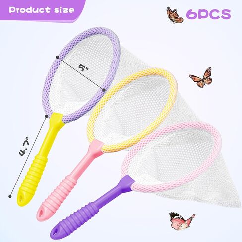 Durable Kids Bug Catcher Nets, 6PCS Insect Collecting Net Bath Toy Adventure Tool Early Learning Tool for Specimen Observation in Saudi Arabia