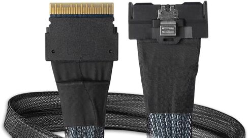 كابل ICY DOCK MCIO 8i SFF-TA-1016 إلى SlimSAS 8i SFF-8654 - 0.5 متر | MB410L-B in Kuwait