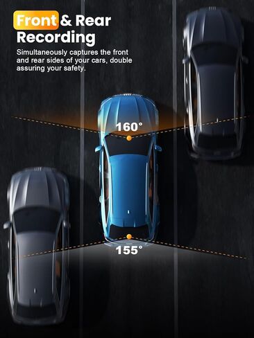4K Dash Cam Front and Rear, Built-in 5G WiFi GPS, 64GB Card Included, 3.59'' IPS Screen Dash Camera for Cars, Dual Dashcam with G-Sensor, Loop Recording, WDR, Night Vision, 24H Parking Monitor in Saudi Arabia