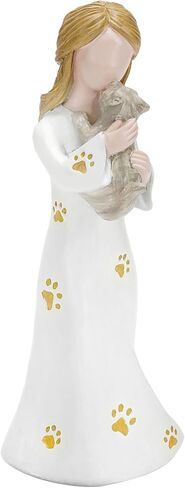 INLOMEM Cat Memorial Gifts, Loss of Cat Sympathy Gifts for Cat Mom, Passed Away Cat Gifts, Collectible Hand-Painted Cat Angel Figurine Statue for Cat Lovers, Passed Away Cat Gifts in Kuwait