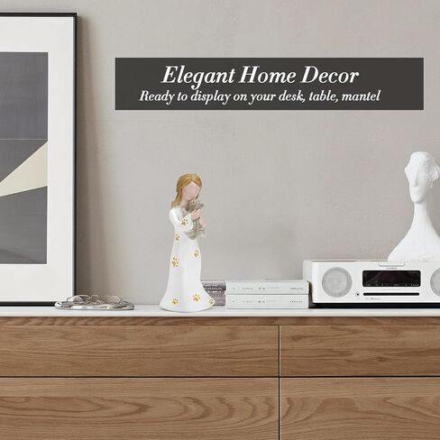 INLOMEM Cat Memorial Gifts, Loss of Cat Sympathy Gifts for Cat Mom, Passed Away Cat Gifts, Collectible Hand-Painted Cat Angel Figurine Statue for Cat Lovers, Passed Away Cat Gifts in Kuwait