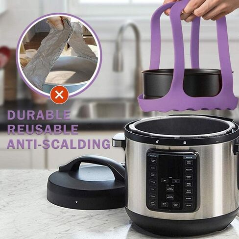 Pressure Cooker Sling Silicone Bakeware Sling Compatible with Instant Pot 5Qt / 6Qt, Compatible with Other Brand Multi-Function Cookers purple in Saudi Arabia