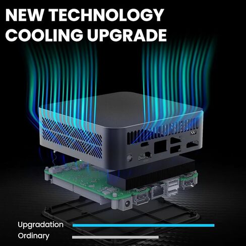 أجهزة الكمبيوتر المكتبية الصغيرة Windows 11 Pro، 12th N100 (3.40 جيجاهرتز) 16 جيجابايت DDR4 500 جيجابايت SSD Micro Pc، شاشة عرض ثلاثية الشاشات 4K مع 4 USB3.2، BT4.2، برج كمبيوتر WiFi 5 جيجابت إيثرنت لألعاب المكاتب المنزلية in Saudi Arabia