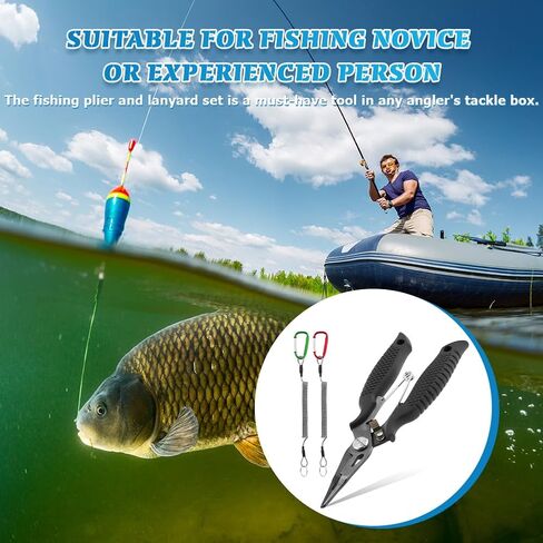 كماشة صيد السمك من HONUTIGE، معدات صيد مقاومة للمياه المالحة، أداة إزالة خطاف السمك وأدوات صيد السمك، هدايا لمحبي الصيد in Kuwait