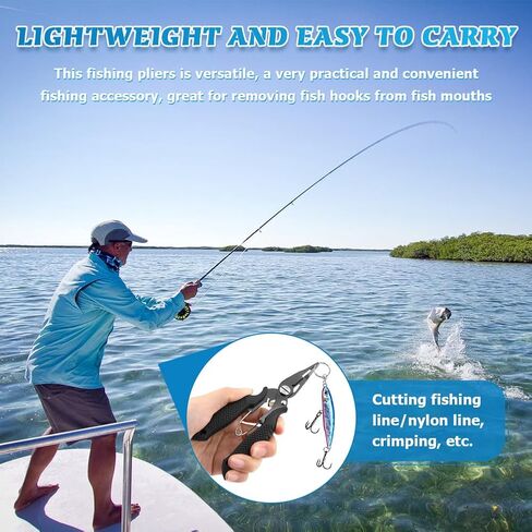 كماشة صيد السمك من HONUTIGE، معدات صيد مقاومة للمياه المالحة، أداة إزالة خطاف السمك وأدوات صيد السمك، هدايا لمحبي الصيد in Kuwait