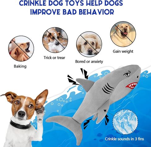 Indestructible Dog Toy for Large Dogs - 3 Times Durable Dog Stuffed Animals Chew Toy to Keep Them Busy - No Squeak Tough Dog Toys for Aggressive Chewers(Grey Medium) in Saudi Arabia
