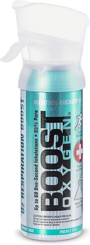 Boost Oxygen 3, 5, 10 Liter Natural Pure Canned Supplemental Oxygen Bottle Canister w/Built In Mouthpiece for High Altitudes and Recovery, Peppermint in Saudi Arabia
