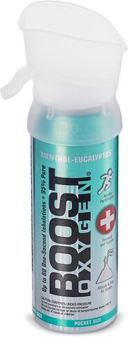 Boost Oxygen 3, 5, 10 Liter Natural Pure Canned Supplemental Oxygen Bottle Canister w/Built In Mouthpiece for High Altitudes and Recovery, Peppermint in Saudi Arabia