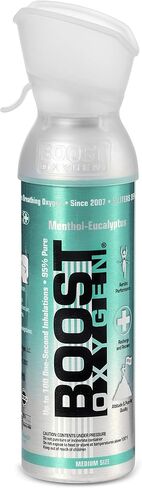 Boost Oxygen 3, 5, 10 Liter Natural Pure Canned Supplemental Oxygen Bottle Canister w/Built In Mouthpiece for High Altitudes and Recovery, Peppermint in Saudi Arabia