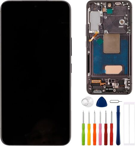 TFT Display Compatible with Samsung Galaxy S22 5G SM-S901B SM-S901U 6.1" LCD Display Touch Screen Assembly with Tools Fingerprint not Supported（with Frame） in Saudi Arabia
