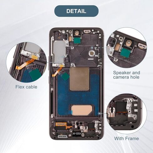 TFT Display Compatible with Samsung Galaxy S22 5G SM-S901B SM-S901U 6.1" LCD Display Touch Screen Assembly with Tools Fingerprint not Supported（with Frame） in Saudi Arabia