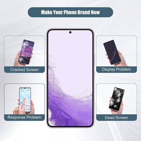 TFT Display Compatible with Samsung Galaxy S22 5G SM-S901B SM-S901U 6.1" LCD Display Touch Screen Assembly with Tools Fingerprint not Supported（with Frame） in Saudi Arabia