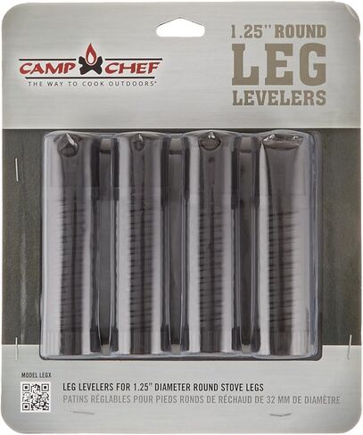 أدوات تسوية الساق من كامب شيف تناسب معظم المواقد وطاولات التخييم، (4 عبوات)، أسود in Kuwait