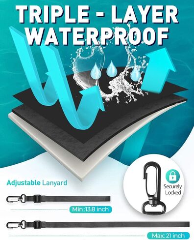Hiearcool Waterproof Phone Pouch, Waterproof Phone Case, Black&Green 2-Pack | Durable multilayer IPX8 protection; touchscreen access and fit up to 8.9 inches; cruise essentials 2026 for beach and pool in Kuwait