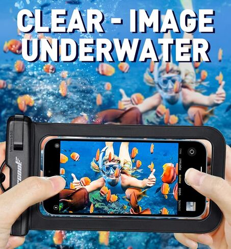 Hiearcool Waterproof Phone Pouch, Waterproof Phone Case, Black&Green 2-Pack | Durable multilayer IPX8 protection; touchscreen access and fit up to 8.9 inches; cruise essentials 2026 for beach and pool in Kuwait