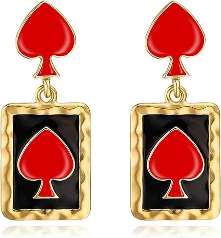 Gothic Bat Dangle Earrings, Vampire Accessories Black Earrings Vintage Red Rhinestone Dangle Earrings, Devil witch Costume Gothic Earrings Halloween Clown Jewelry for Women in Kuwait