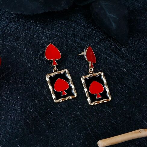 Gothic Bat Dangle Earrings, Vampire Accessories Black Earrings Vintage Red Rhinestone Dangle Earrings, Devil witch Costume Gothic Earrings Halloween Clown Jewelry for Women in Kuwait